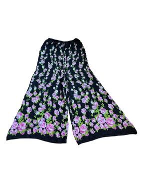 Gucci Linen Multicolor Floral Pants